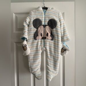 Disney Baby Mickey Mouse Bunting Suit and Mittens